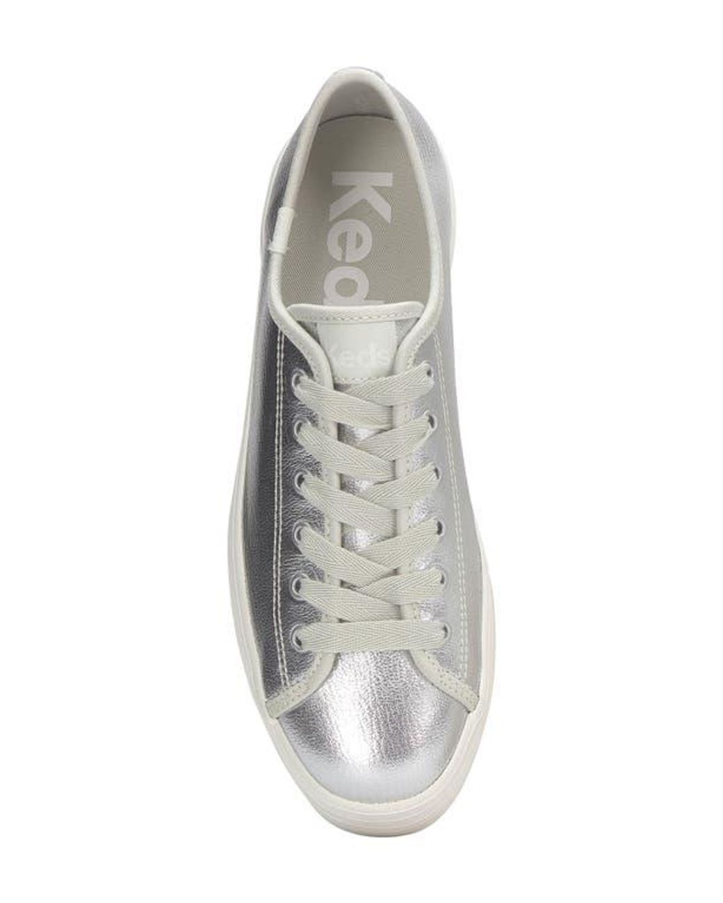 Keds Gray Trip Up Leather Platform Sneaker