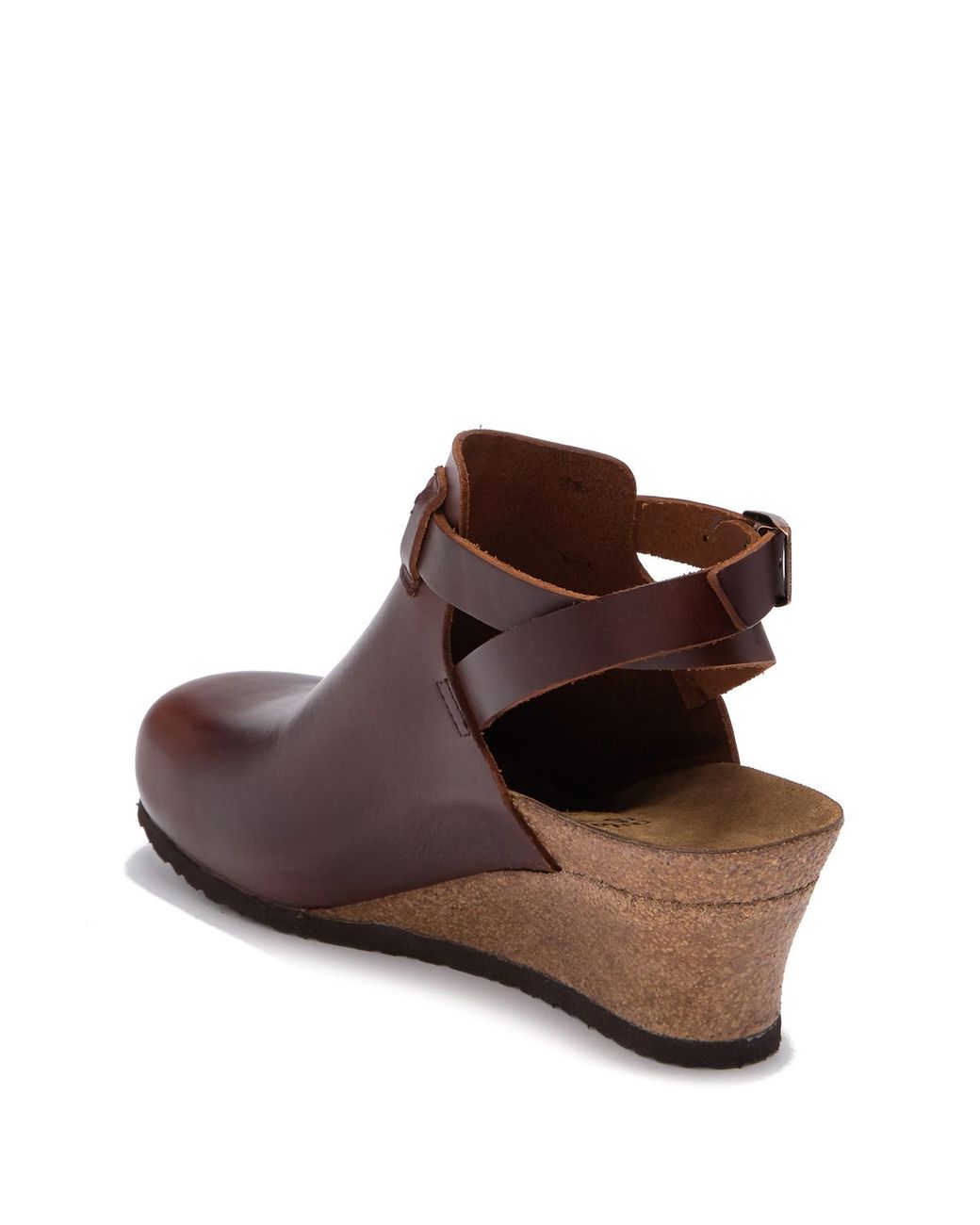 Birkenstock Esra Wedge Leather Clog - Discontinued in Brown | Lyst