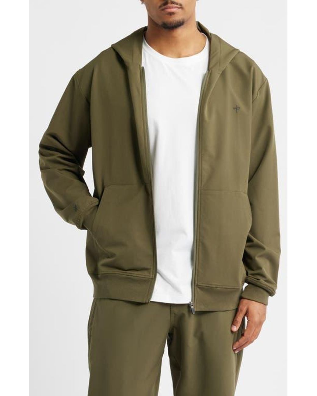 Saint Studio Green Tempo Tech Zip Jacket for men