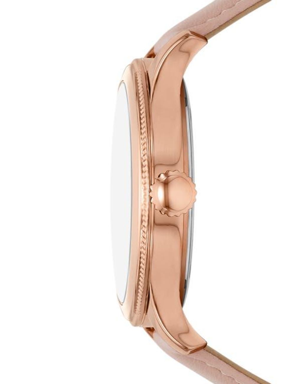 Fossil Metallic Brynn Multifunction Leather Strap Watch, 38Mm for men