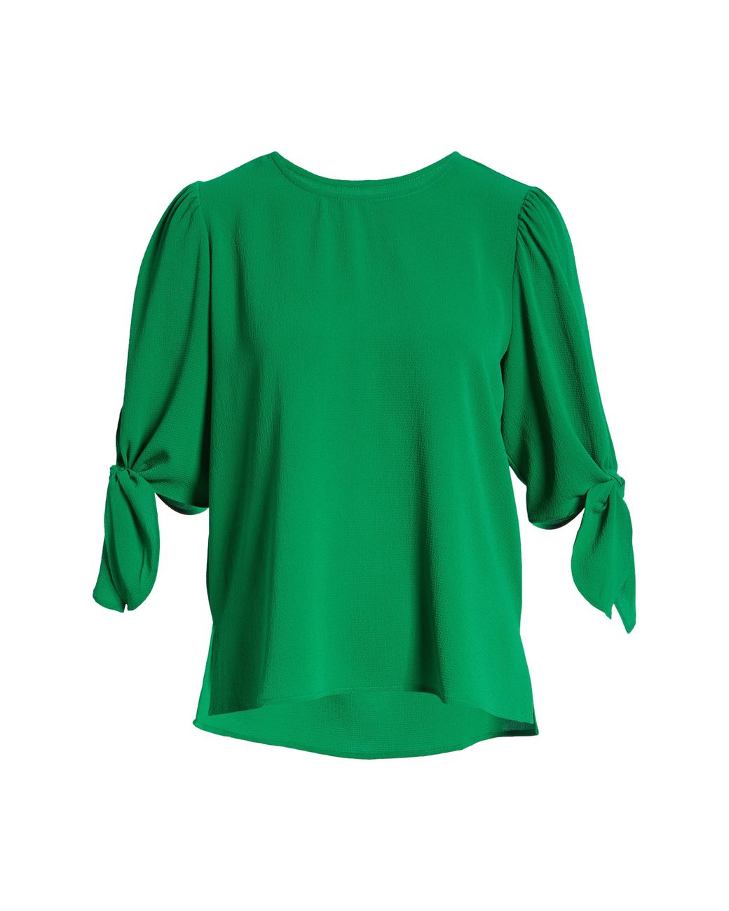 Cece Tie Sleeve Highlow Blouse In Lush Green At Nordstrom Rack Lyst