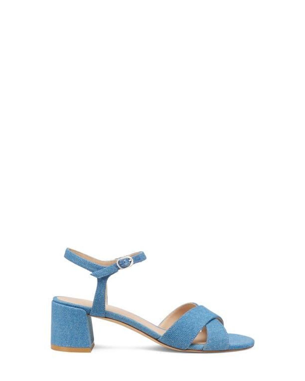 Stuart Weitzman Blue Dayna Ankle Strap Sandal