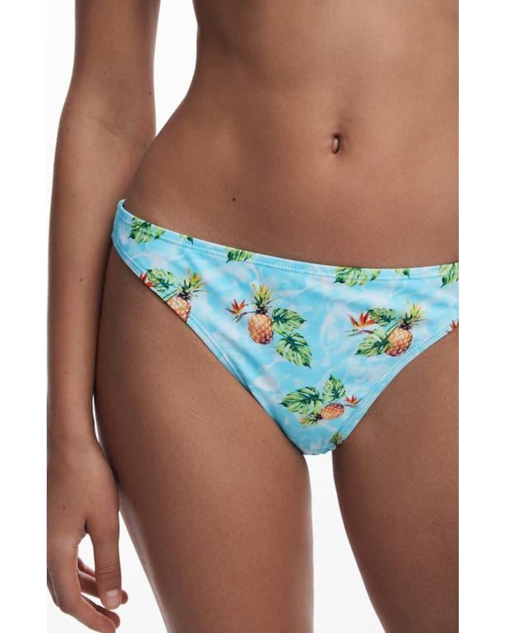 Desigual Blue Pineapple Bikini Bottoms