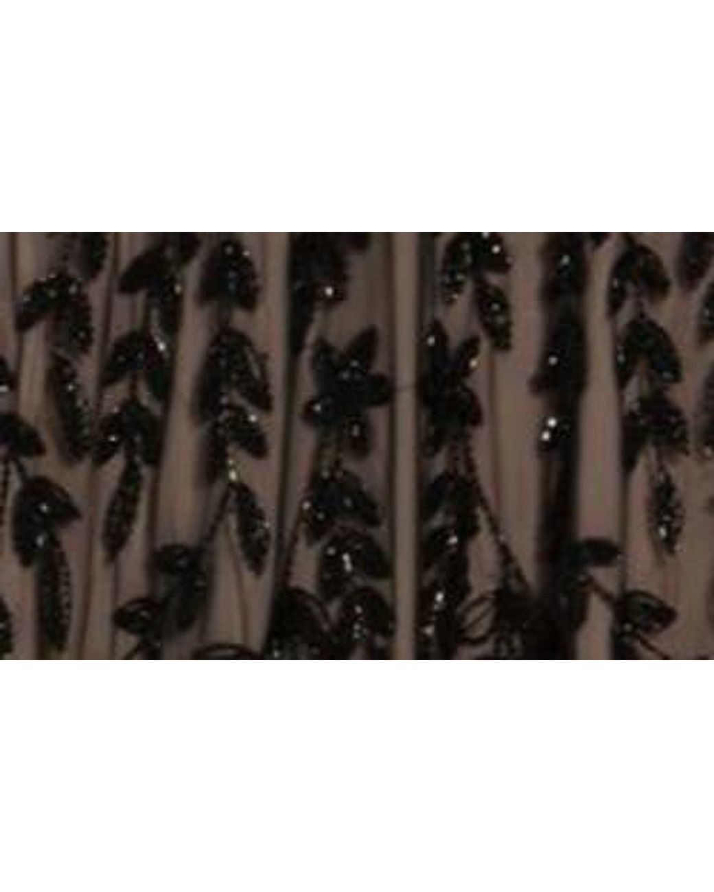 marina beaded v neck dress Staud Cece Espresso Black Strapless Sequin Midi Dress main image 0