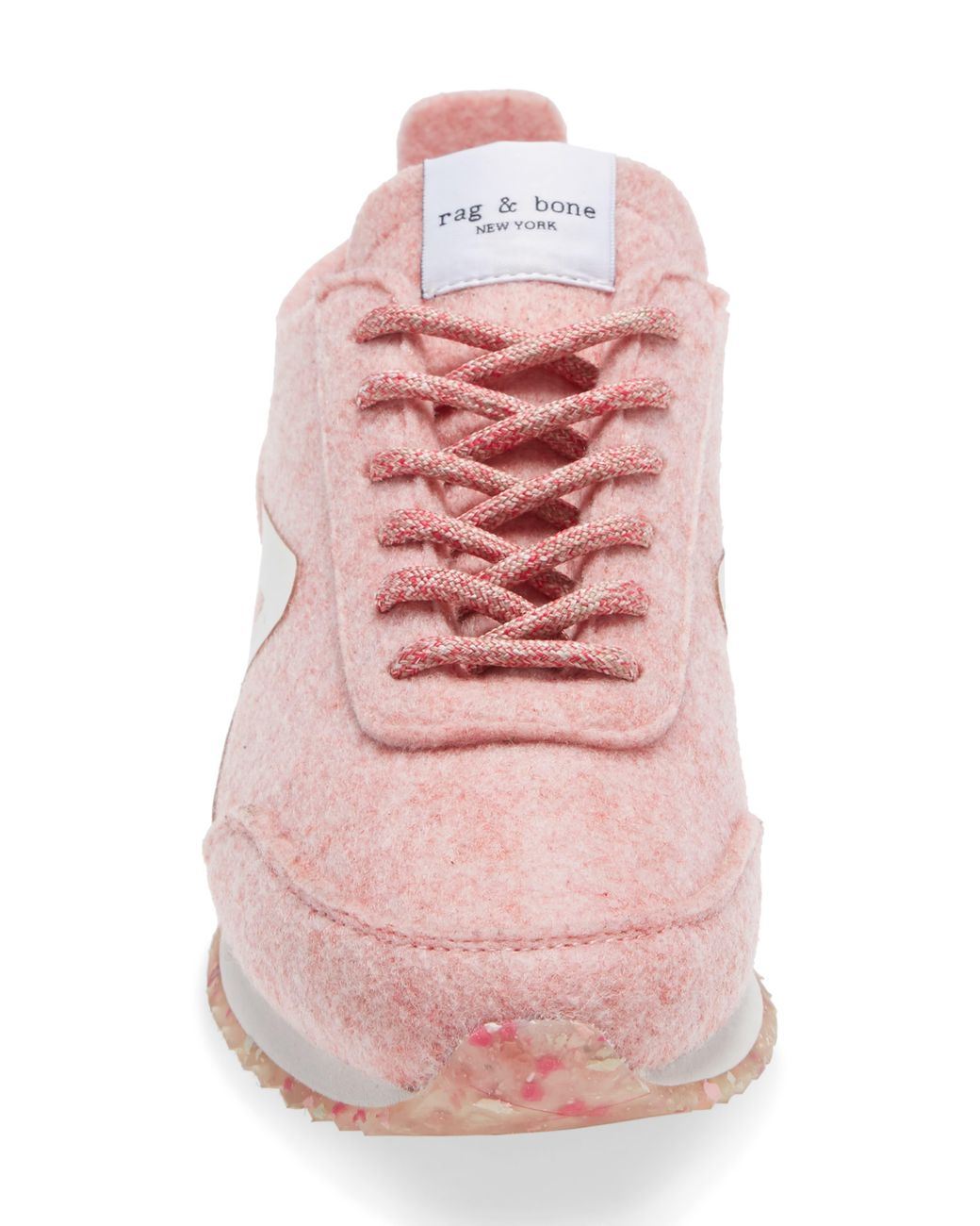 Rag & Bone Felt Retro Runner - Fleece Low Top Sneaker in Pink Melange