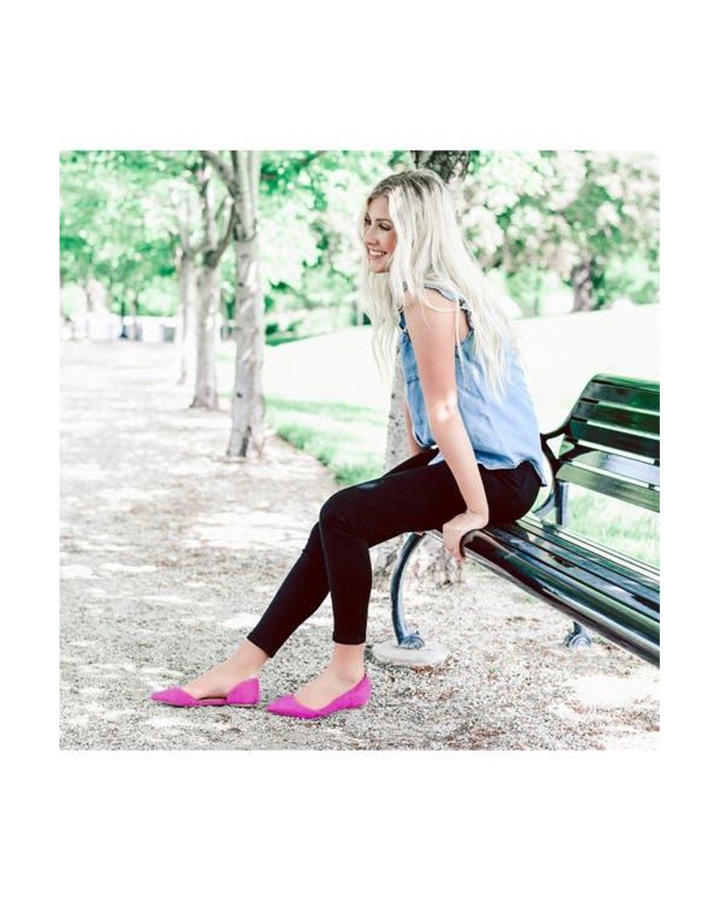 Journee Collection Pink Journee Ester D'Orsay Flat