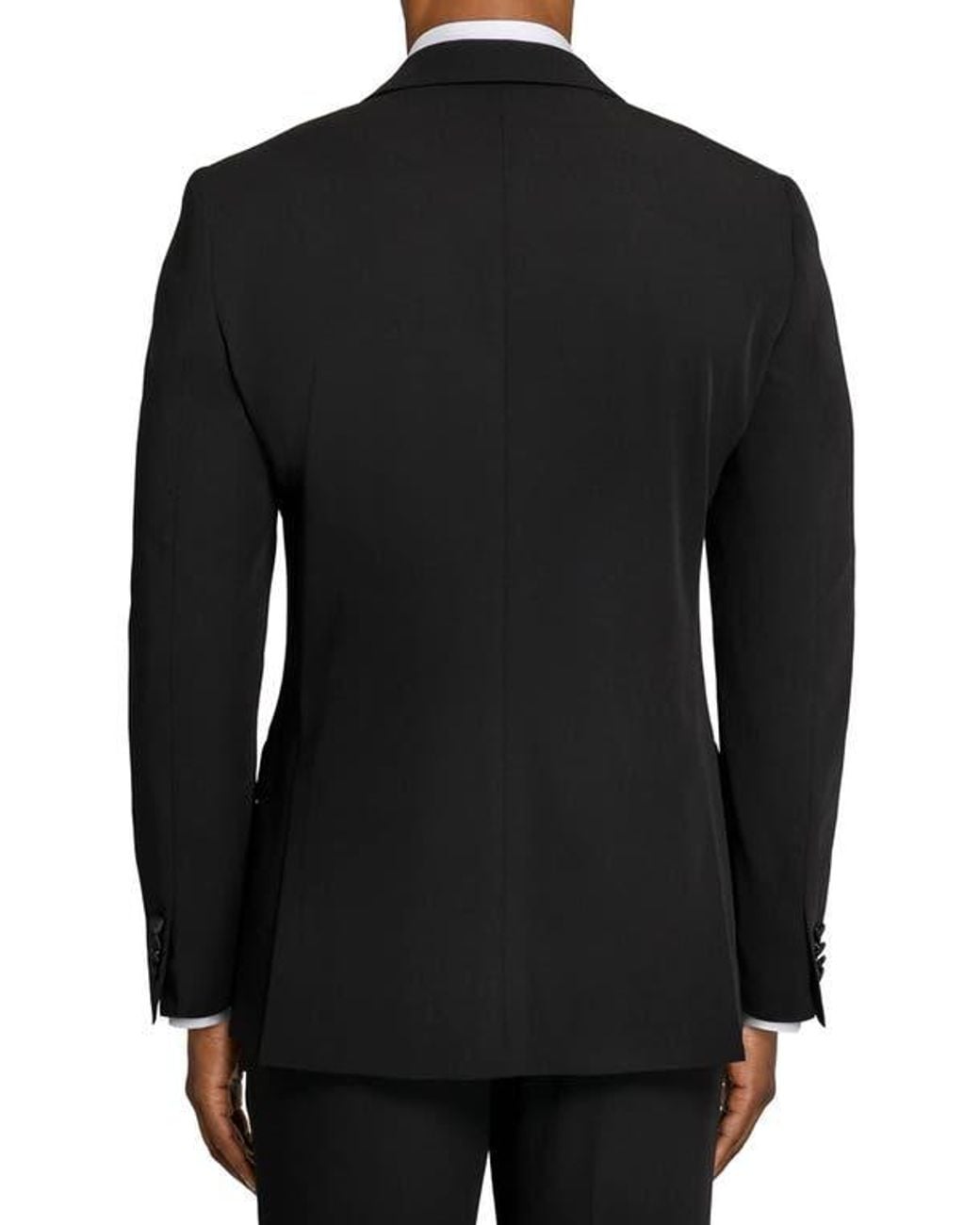 Con.struct Black Peak Lapel Tuxedo Jacket for men