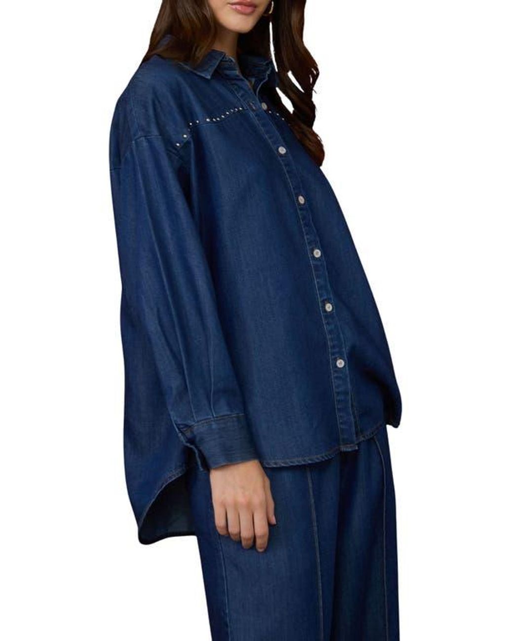 Blu Pepper Blue Long Sleeve Button Down Shirt