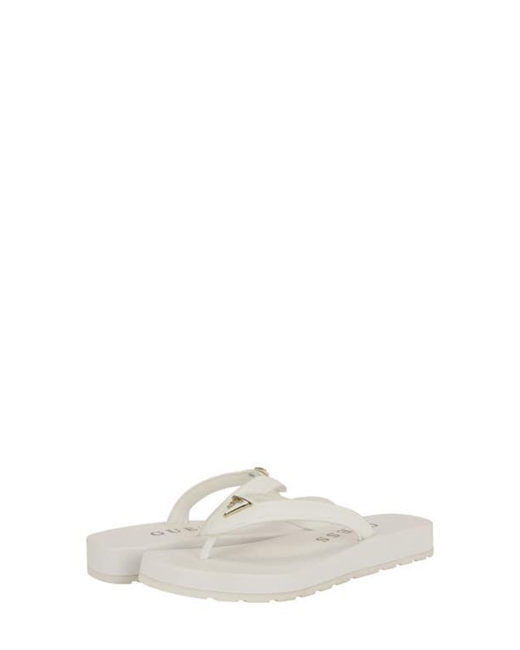 Guess White Candry Flip Flop