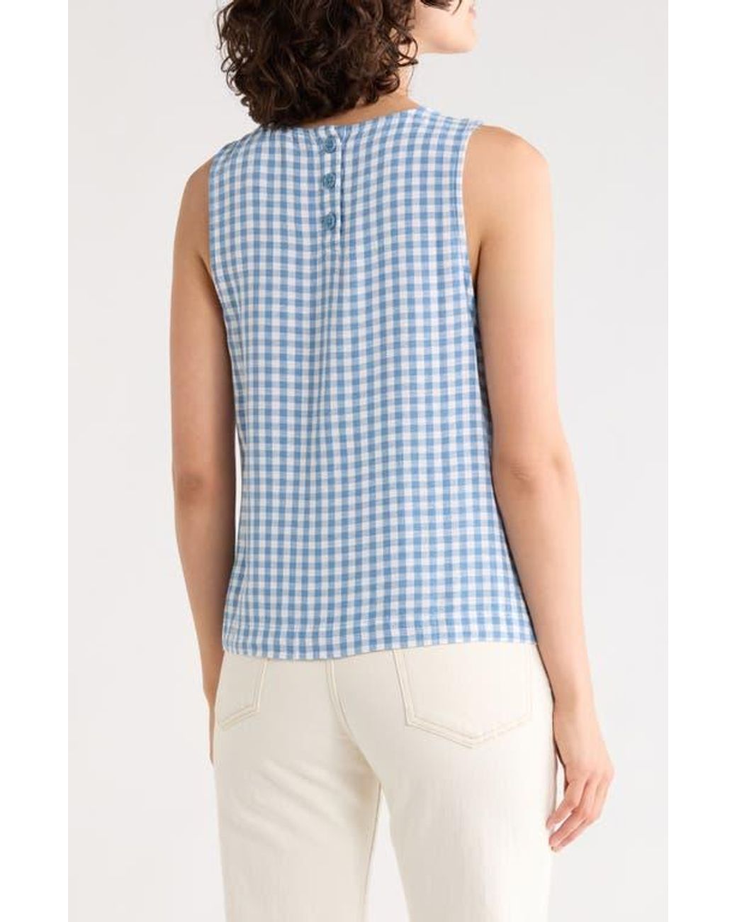Splendid Blue Gingham Shell