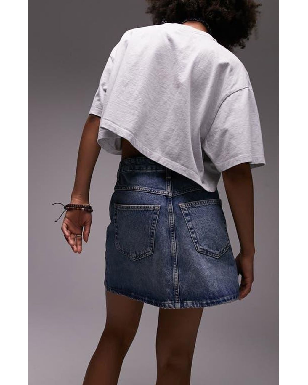 High waisted denim skirt topshop hotsell