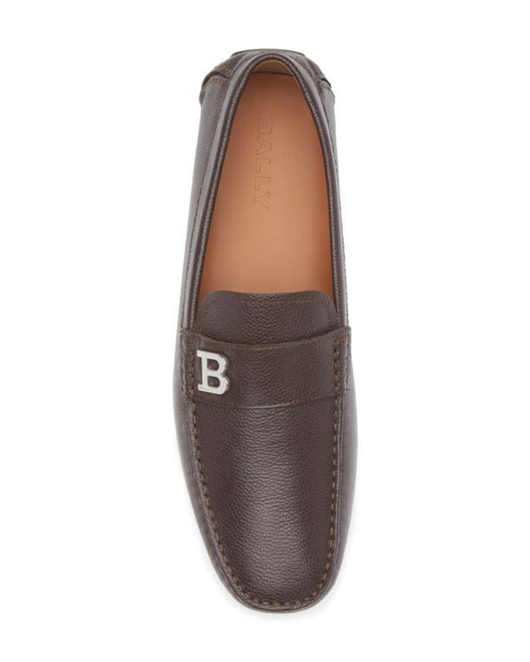 NWT Bally Wolter.O Brown Pebbled Leather Driver Loafers Men\'s US 12 EU 45 Italy Bally Drivers | eBay main image 3