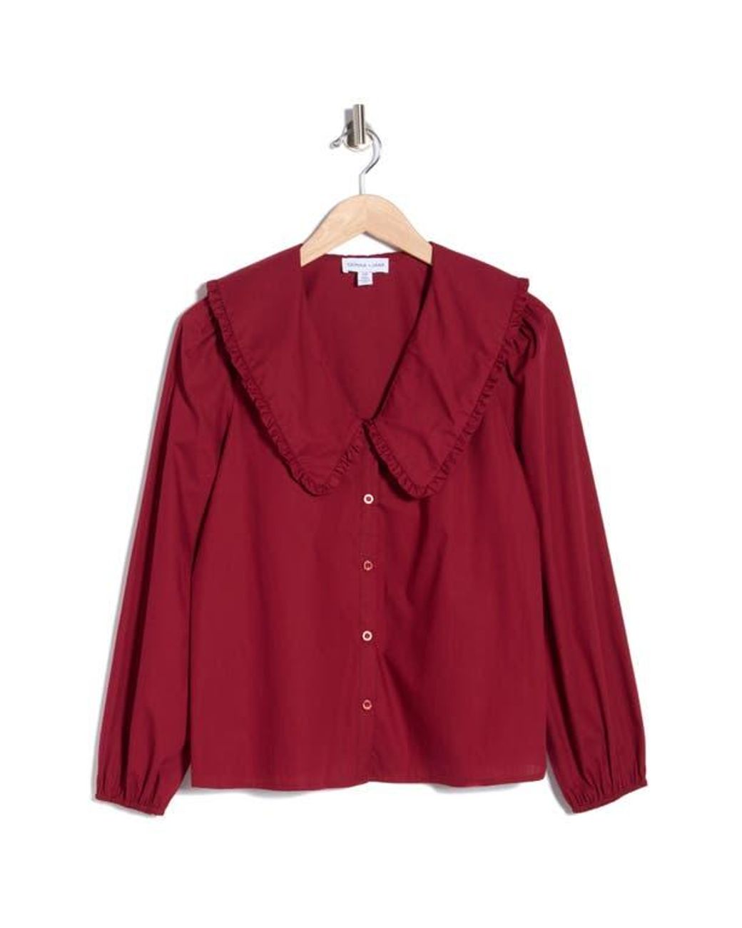 Gemma Jane Red Peter Pan Collar Top