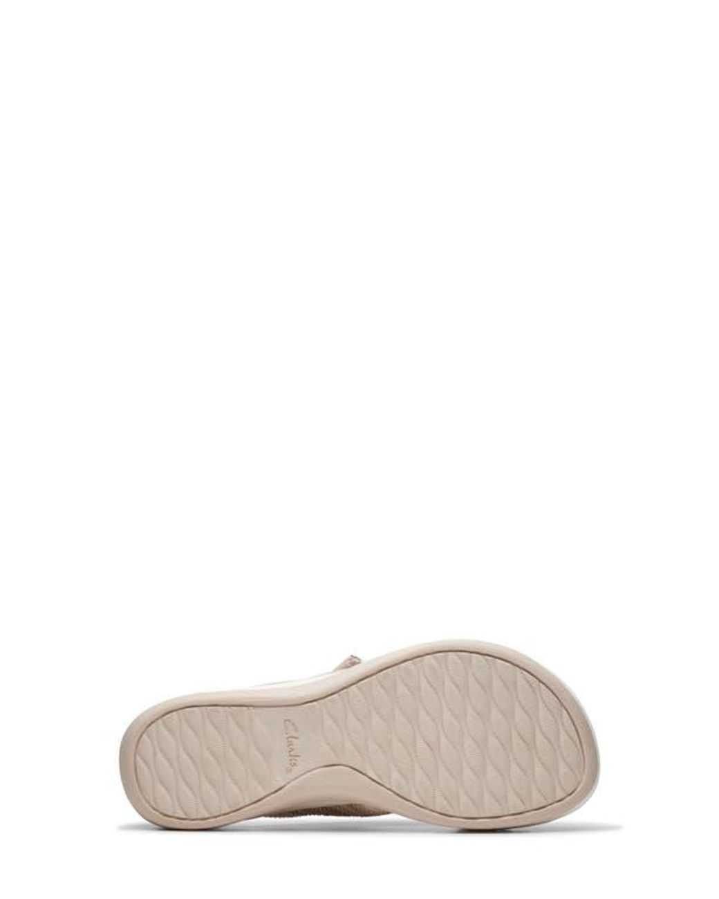 Clarks White Arla Wave Sandal