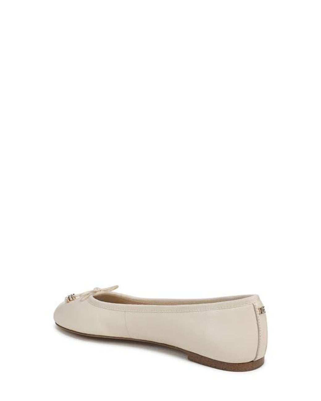 Sam Edelman White Flora Ballet Flat