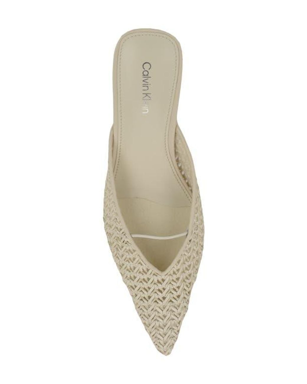 Calvin Klein Natural Camily Pointed Toe Mule
