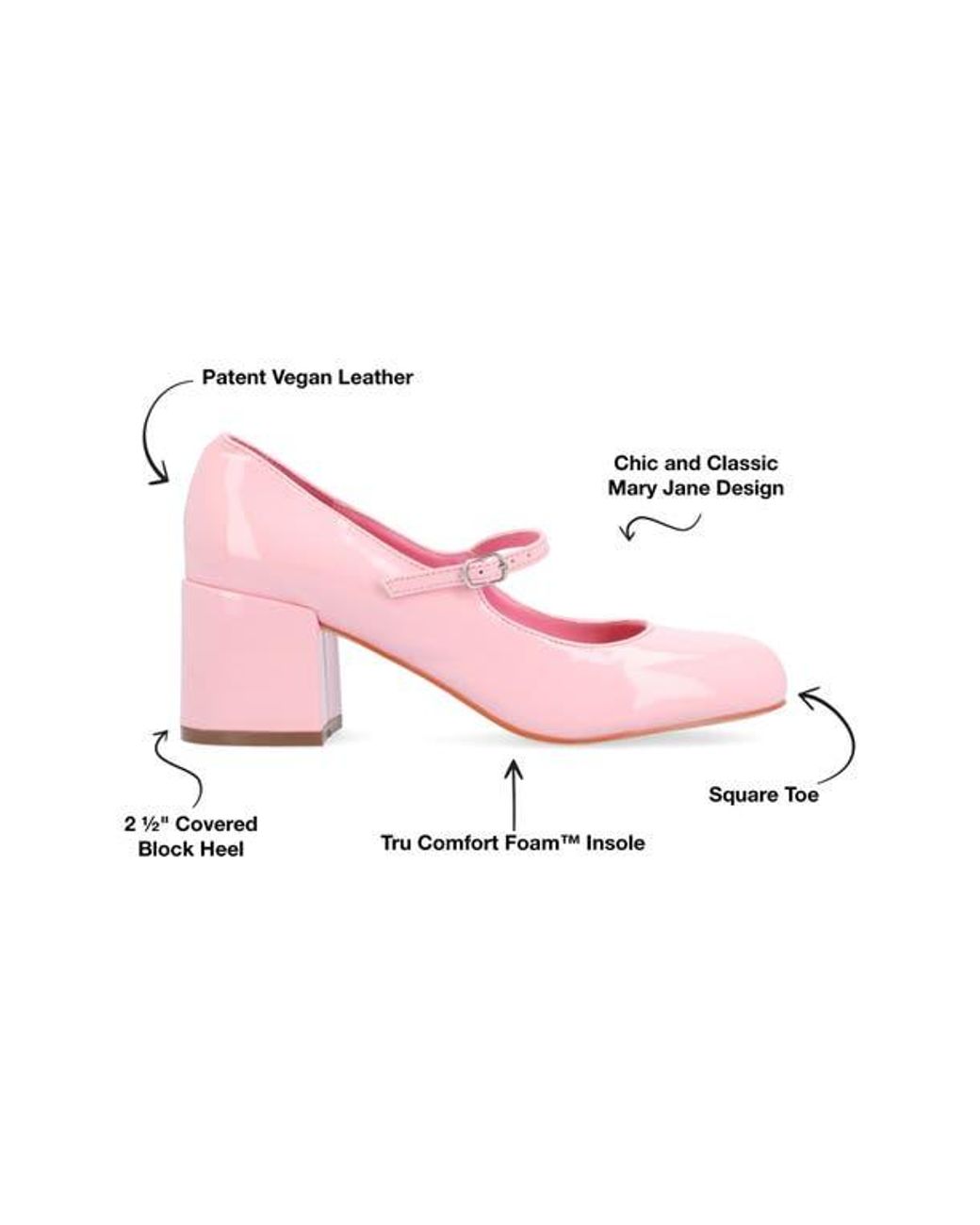 Journee Collection Pink Okenna Pump