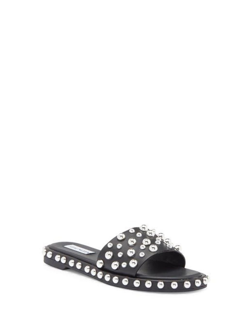 【レディース】Steve Madden Rubee Stud Slide サンダル Steve Madden Rubee Stud Slide Sandal in White | Lyst