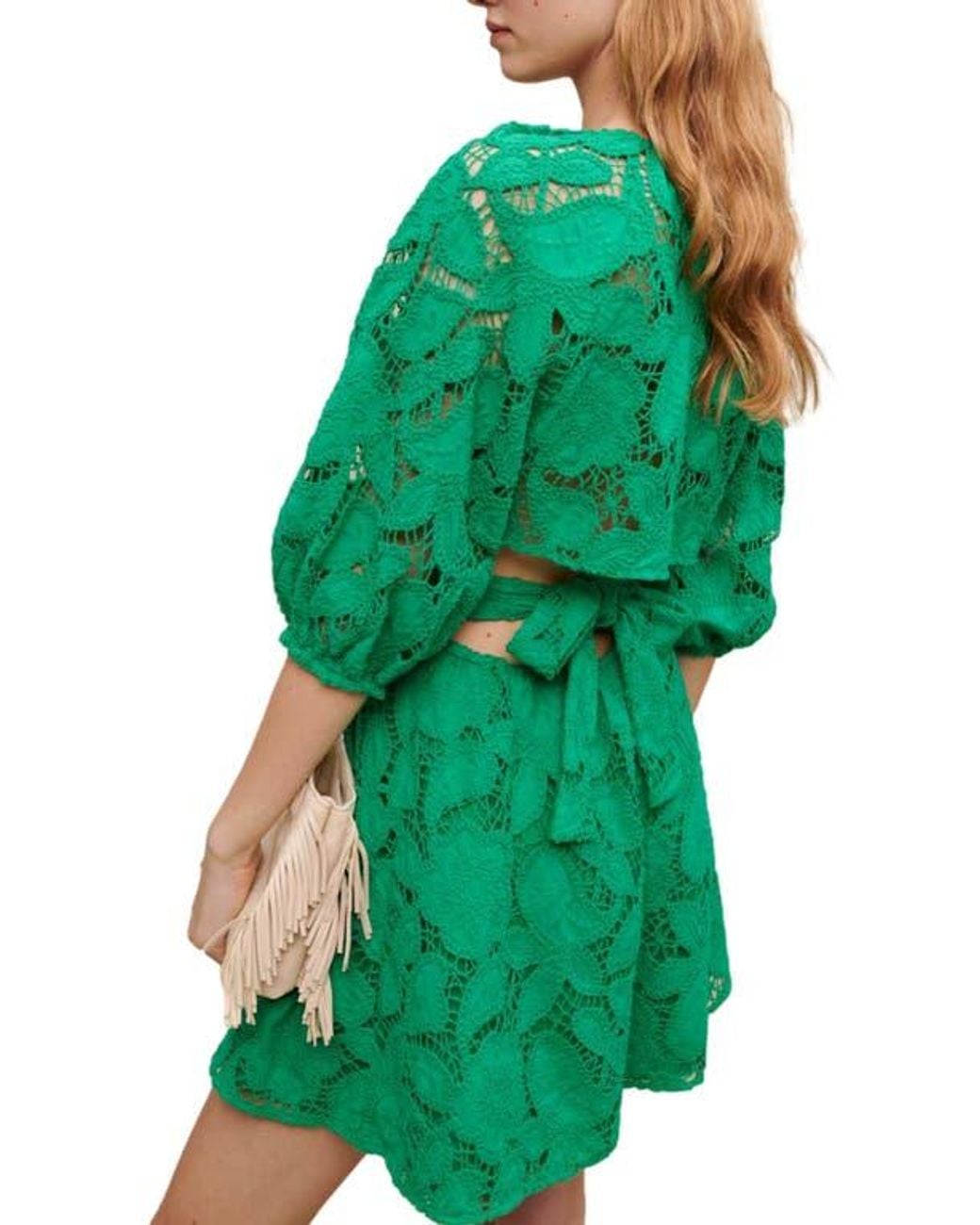 witchery green lace dress Witchery dress womens 14