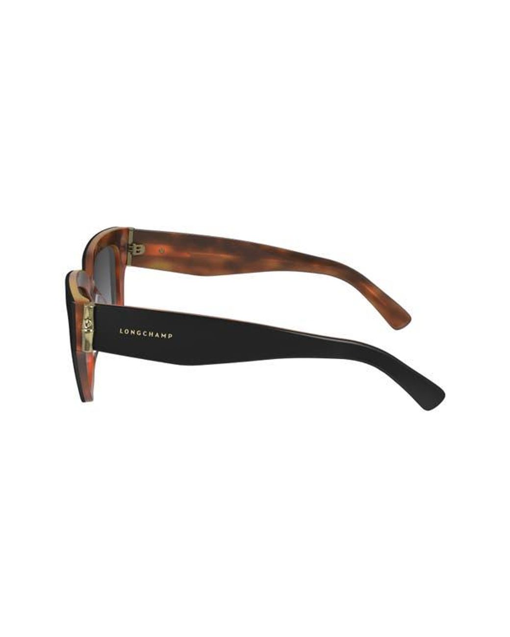 Longchamp Black 53Mm Gradient Modified Rectangular Sunglasses