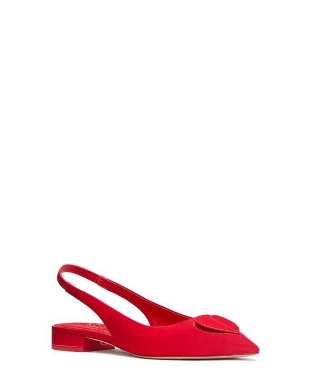 Kate Spade Red Lover Slingback Pointed Toe Flat