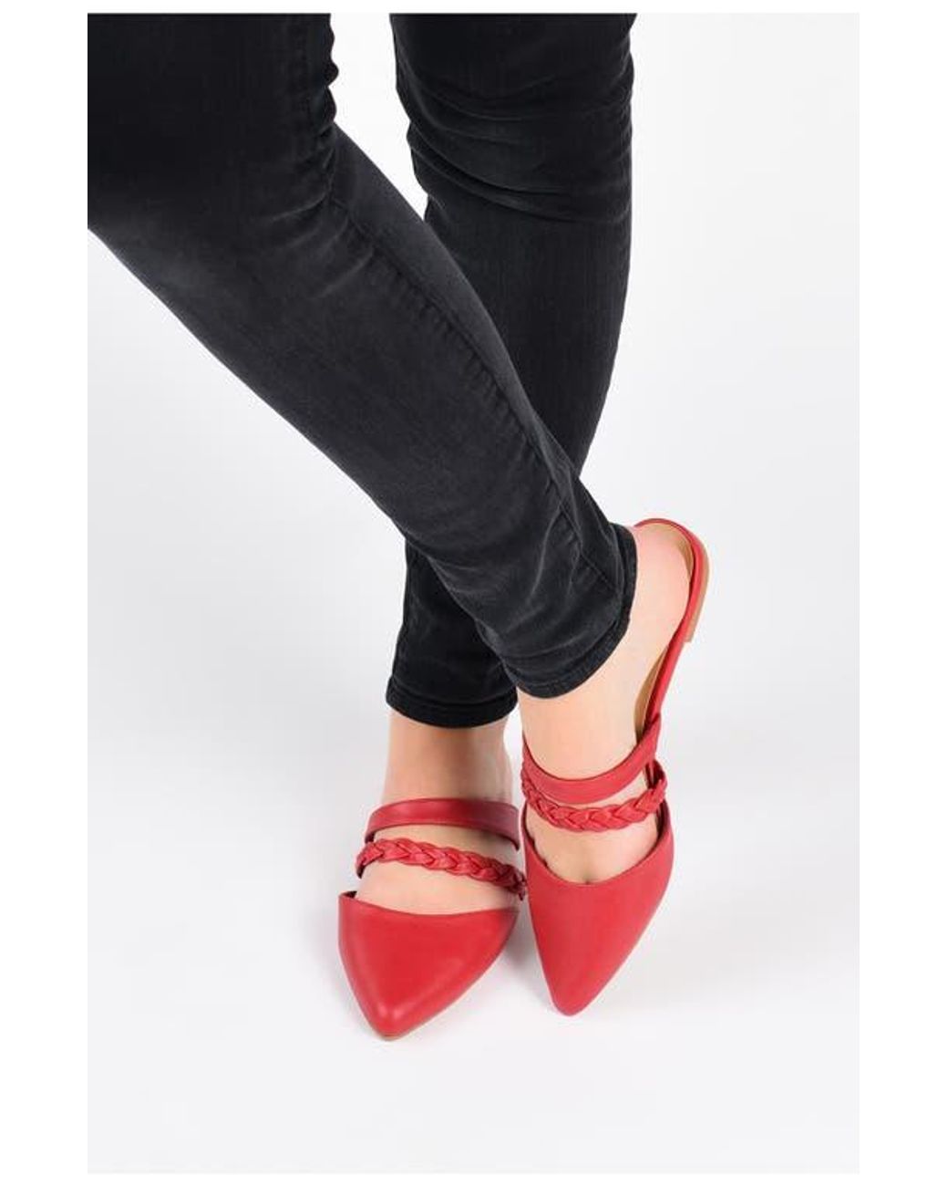 Journee Collection Red Olivea Mule