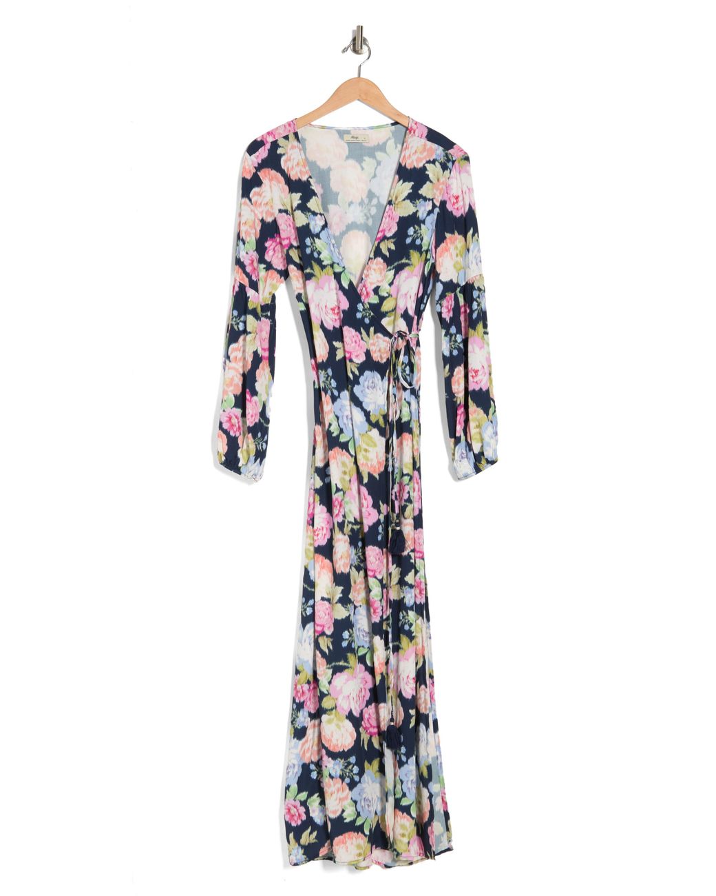 Maaji Midnight Garden Long Sleeve Coverup Wrap Dress in White Lyst