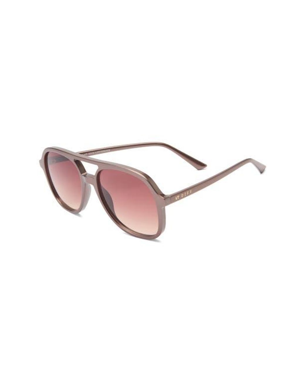 DIFF Brown Tegan 55Mm Aviator Sunglasses