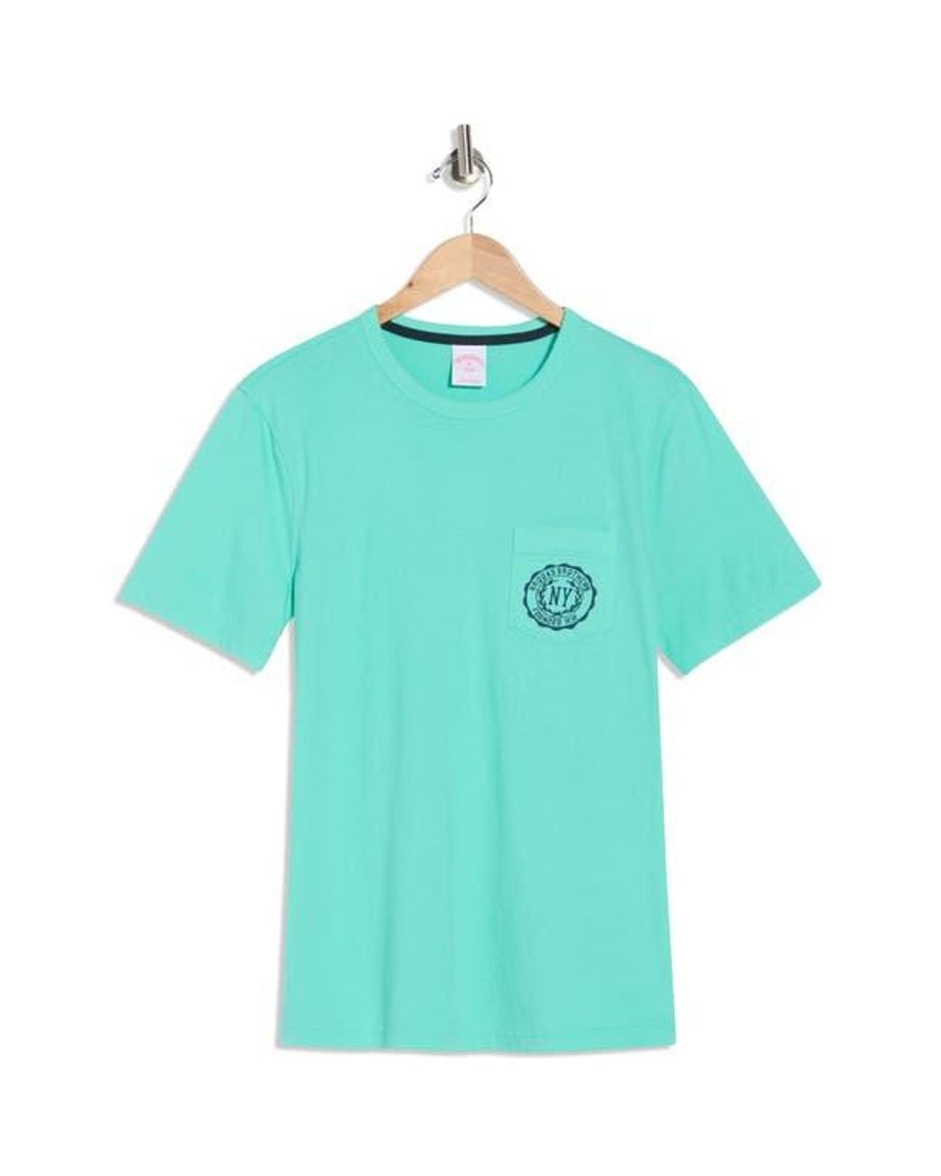 Brooks Brothers Blue Crewneck Graphic T-Shirt for men