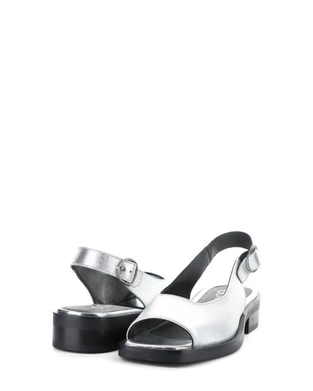 Bos. & Co. White Elena Slingback Flat