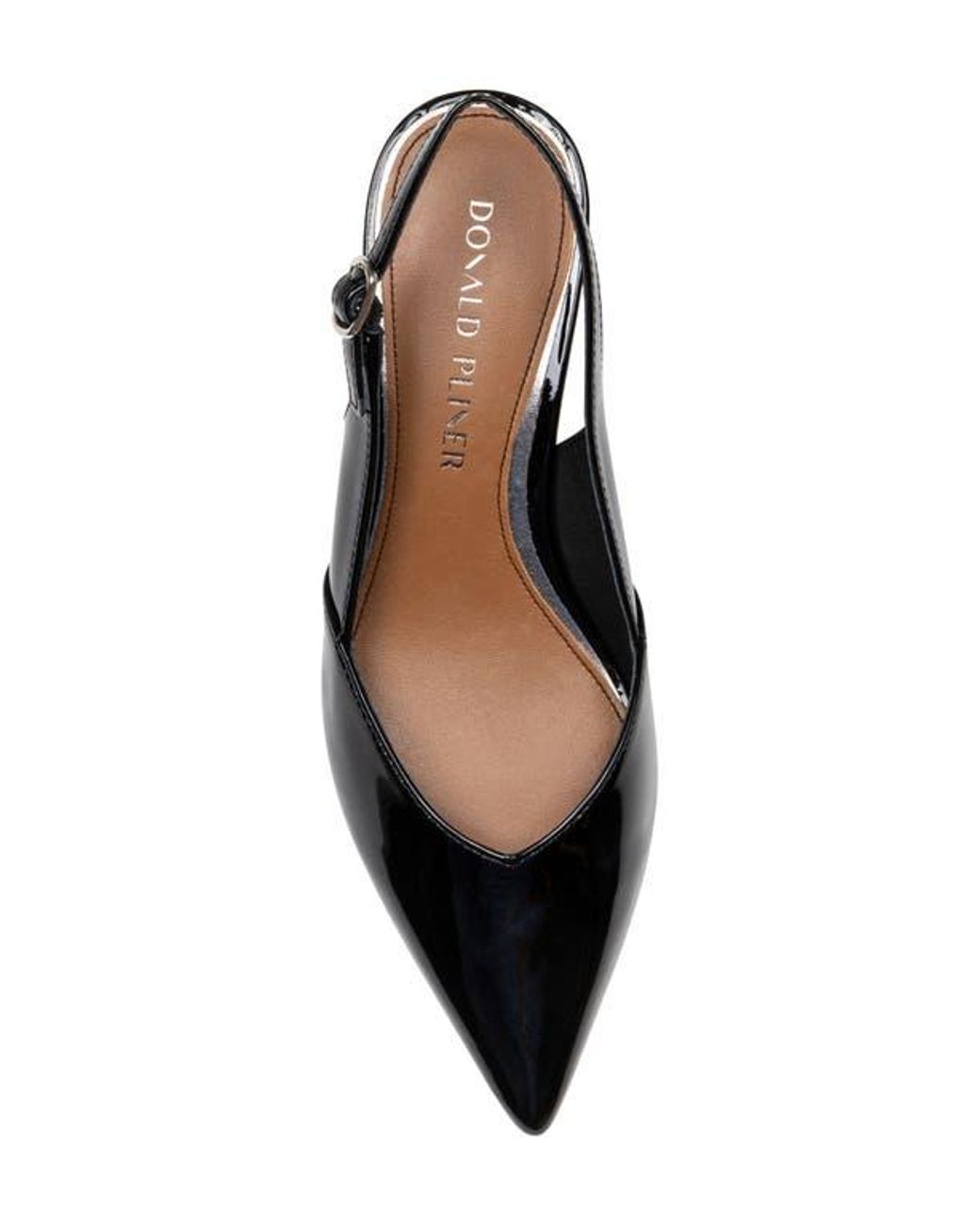 Donald J Pliner Black Pointed Toe Slingback Pump