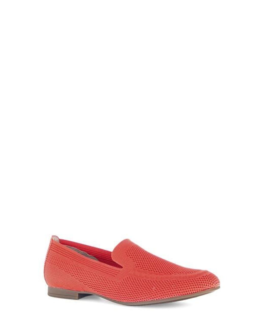 Gabor Red Rhinestone Knit Loafer