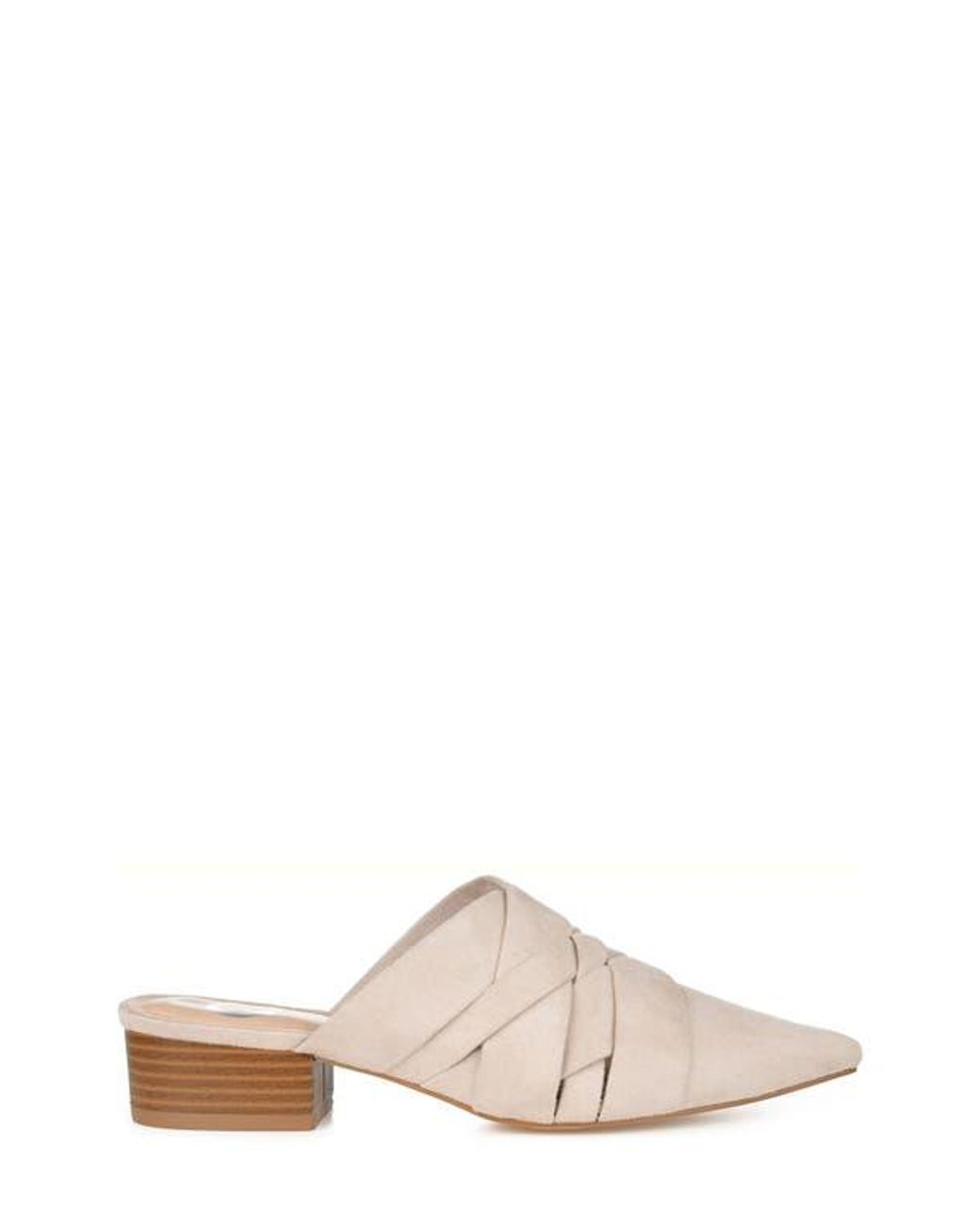 Journee Collection Natural Kalida Pointed Toe Mule