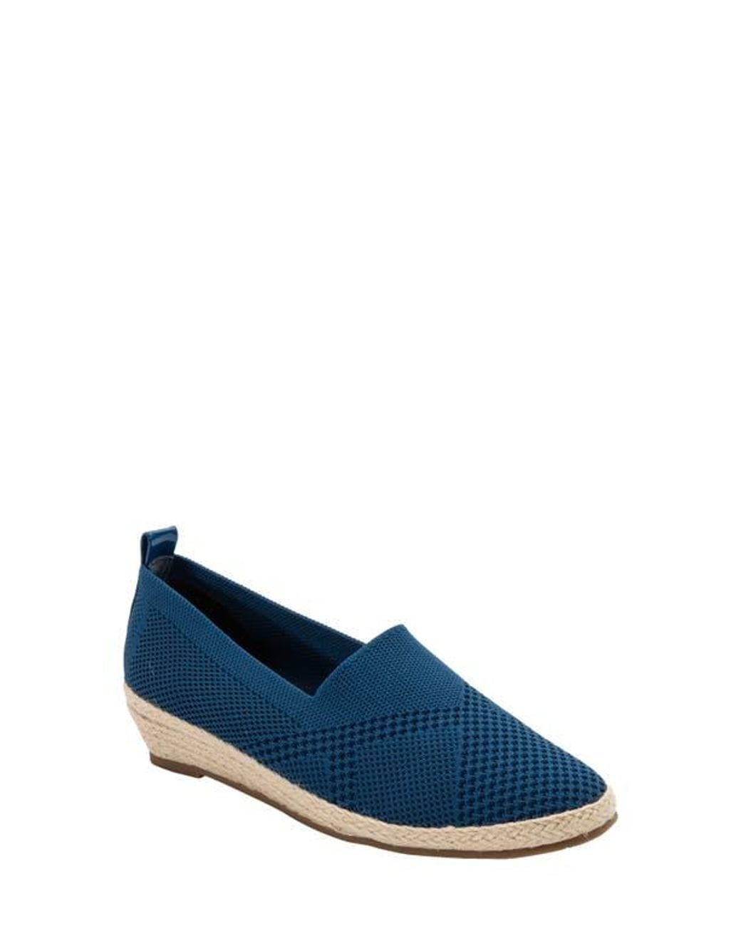 David Tate Blue Bianca Stretch Espadrille Pump