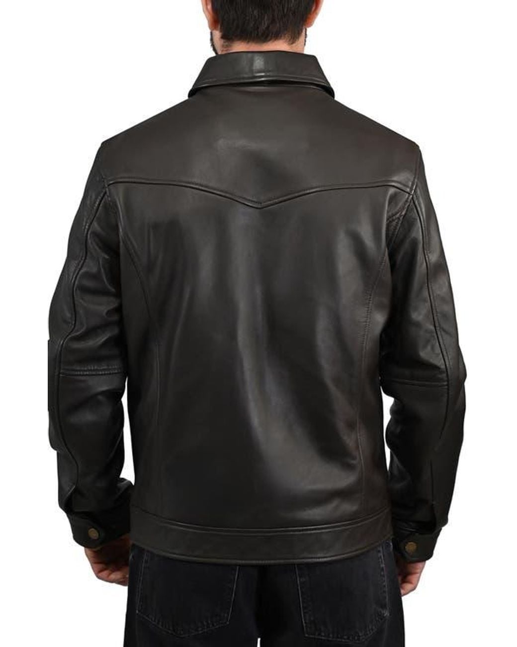 Frye Black Leather Jacket for men