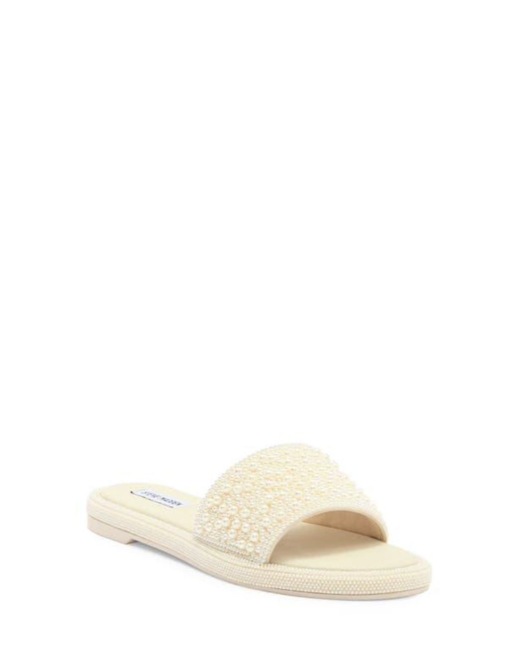 Steve Madden Rubee Slide Sandal in White | Lyst