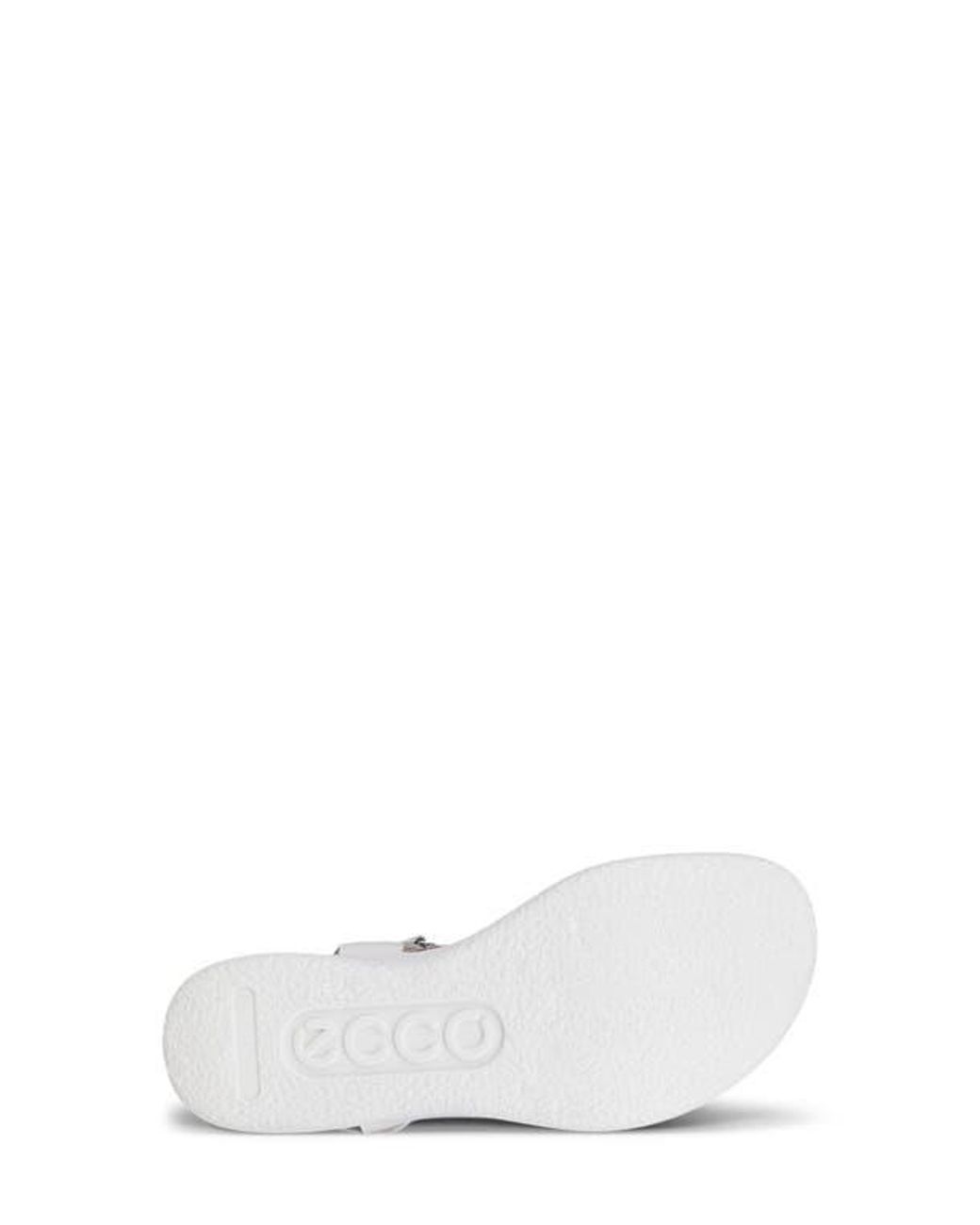 Ecco White Corksphere Flowt Wedge Cork Sandal