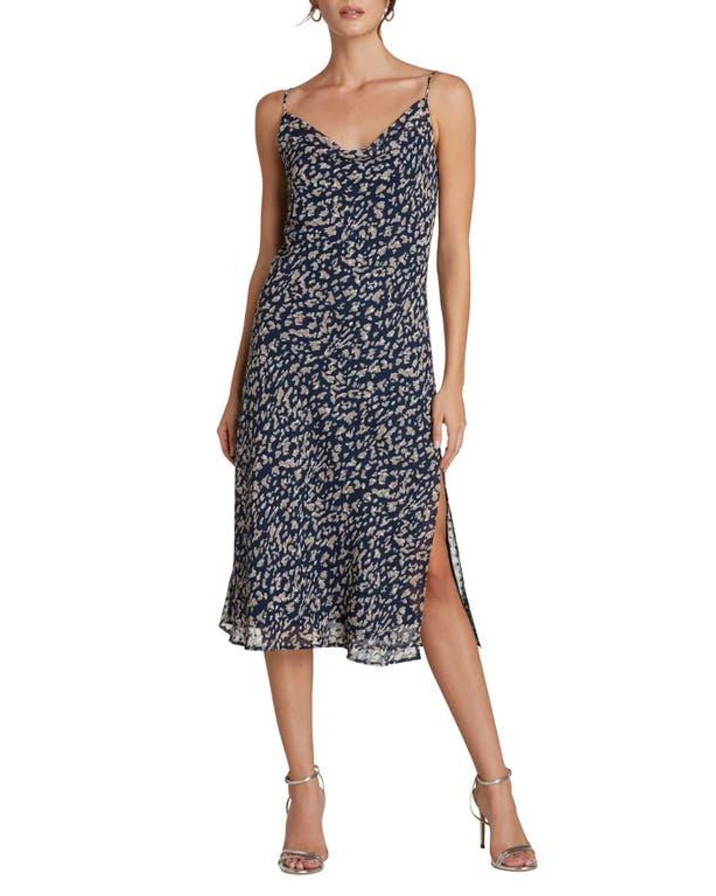 Matty M Amelie Midi Dress in Blue | Lyst