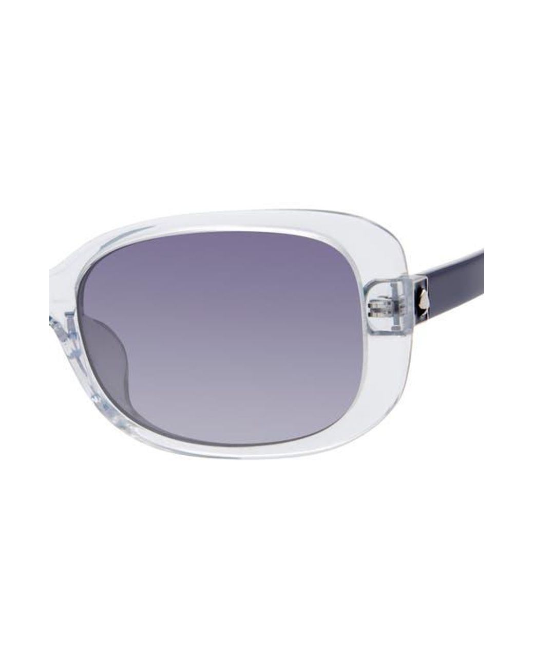 Kate Spade Purple Dionna 52Mm Polarized Gradient Rectangular Sunglasses