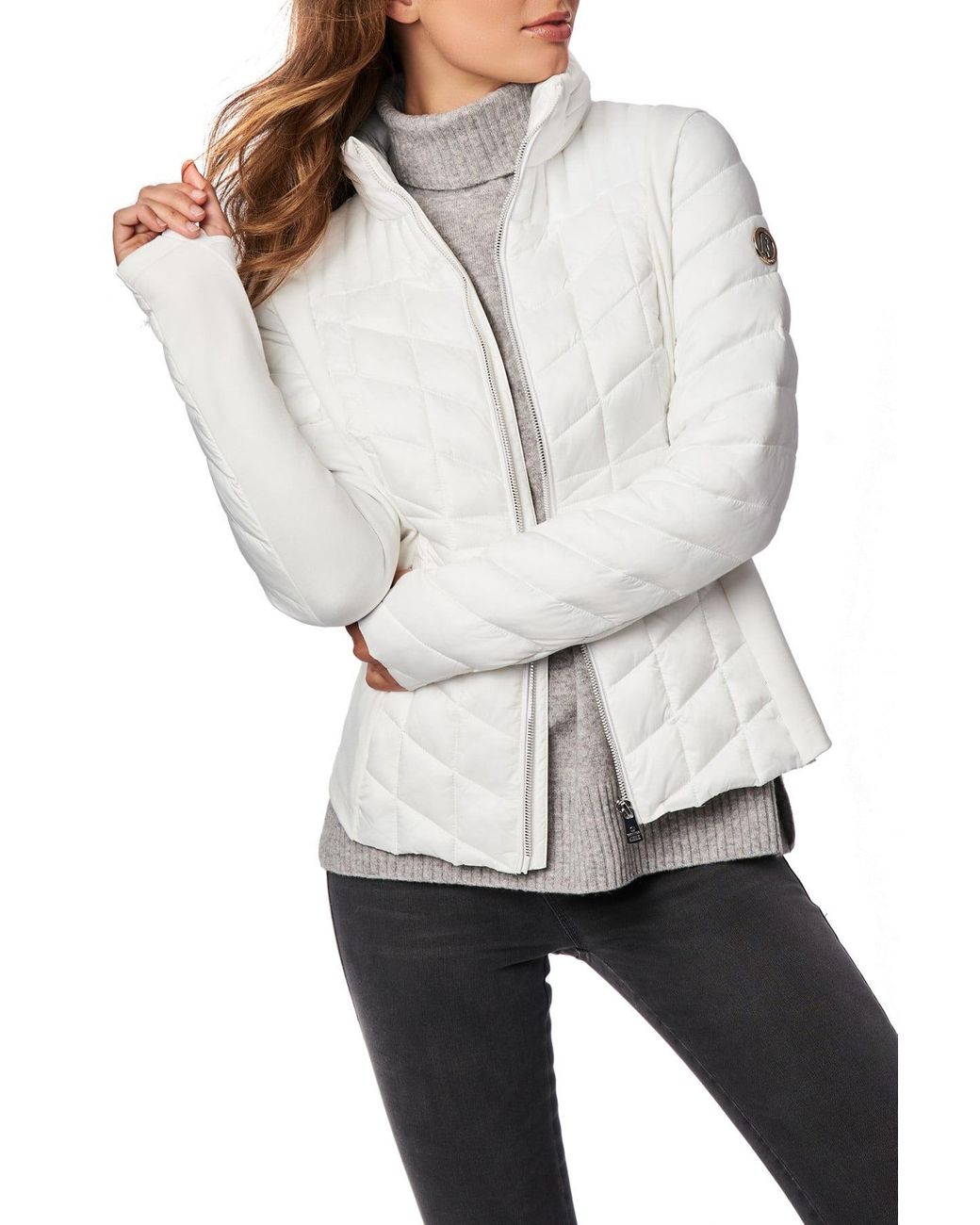 bernardo woven quilted jacket