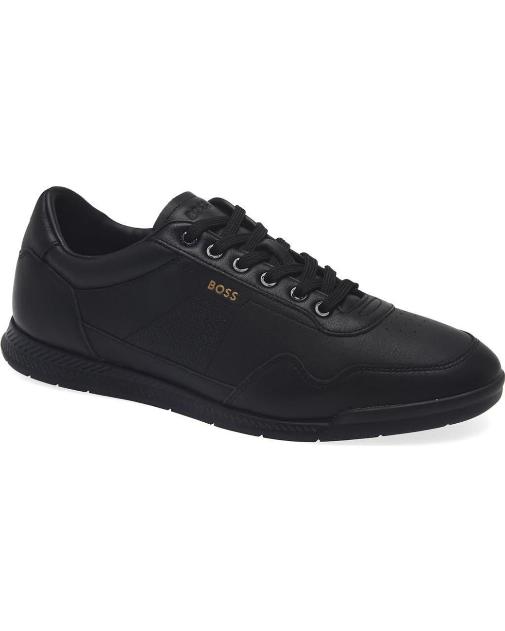 BOSS Titanium Low Top Sneaker in Black for Men | Lyst