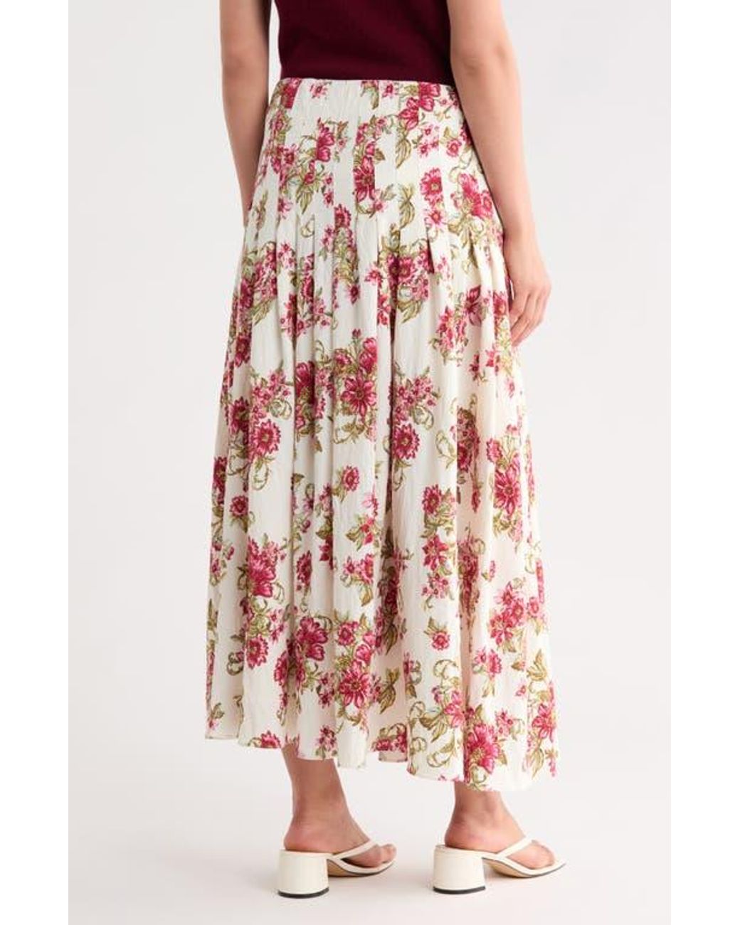 Halogen® Gathered Midi Skirt