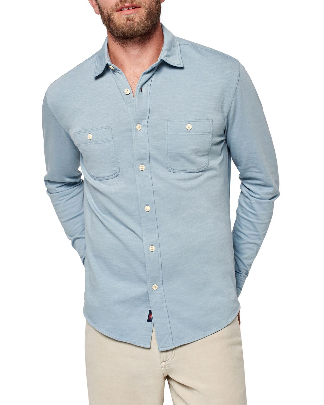 Faherty Knit Seasons Knit Buttonup Shirt in Blue for Men Lyst