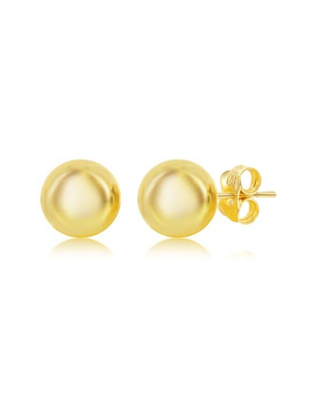 Simona Yellow 14K Bead Stud Earrings
