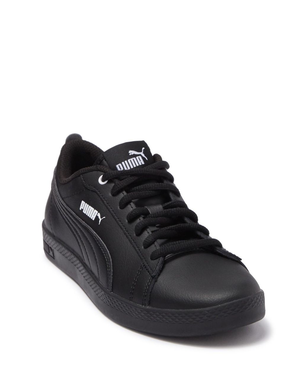 PUMA Smash V2 Leather Sneaker in Black - Save 19% - Lyst