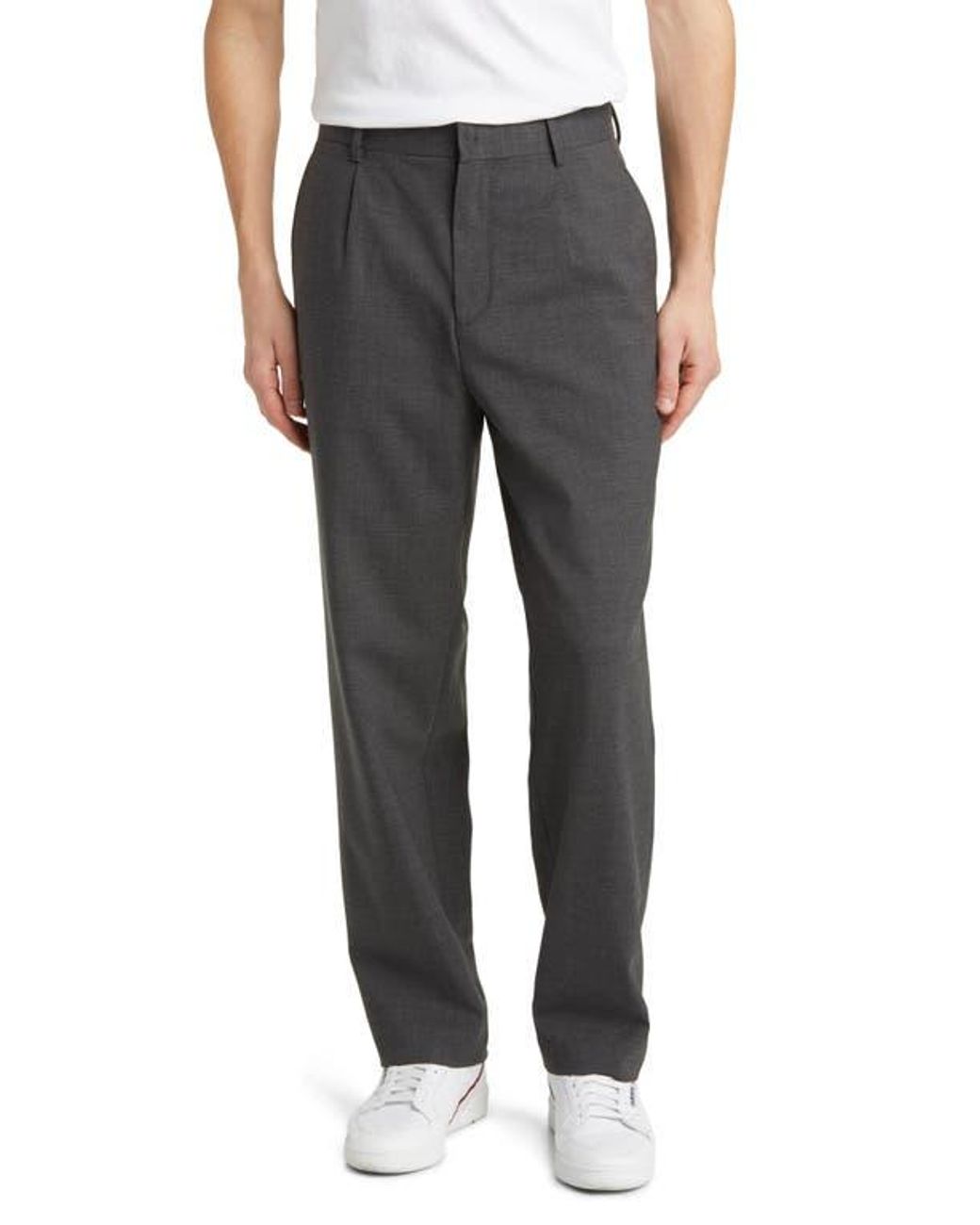 【LIDNM】WOOL MILLED IVY PANTS Reigning Champ Ivy Stretch Wool Twill Trousers in Gray for