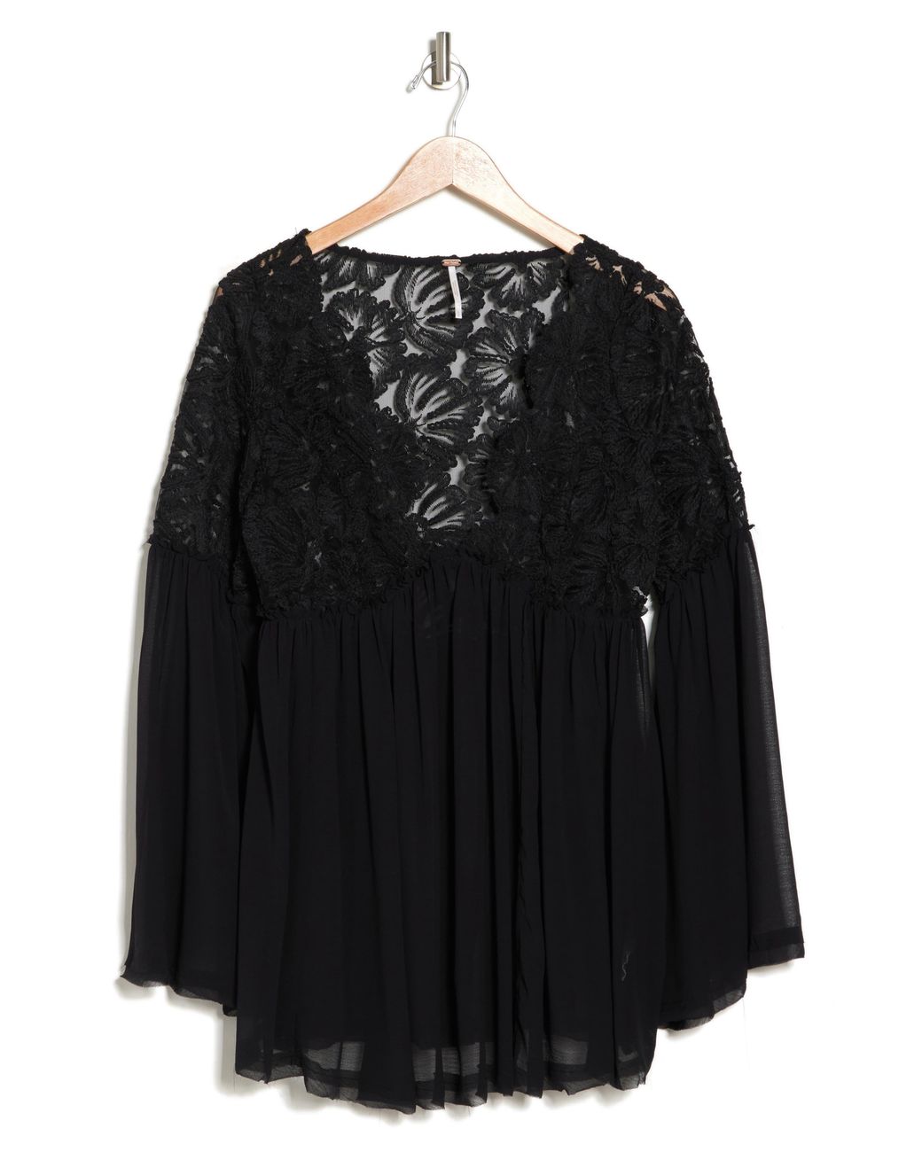 Free People Magdalene Babydoll Tunic in Black | Lyst