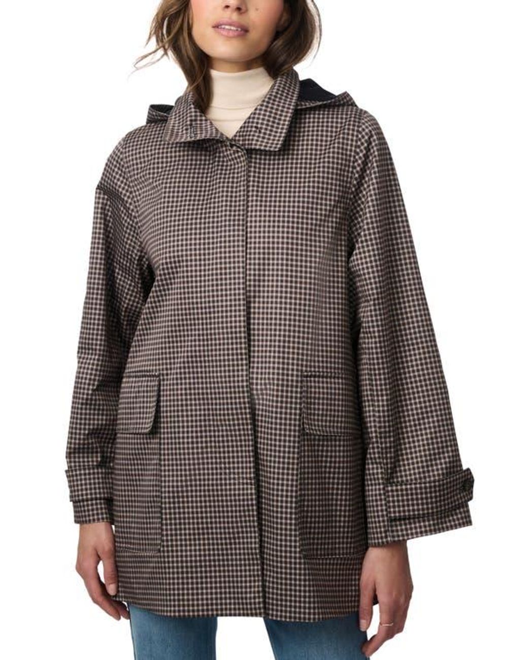 Bernardo Brown Recycled Polyester Rain Coat