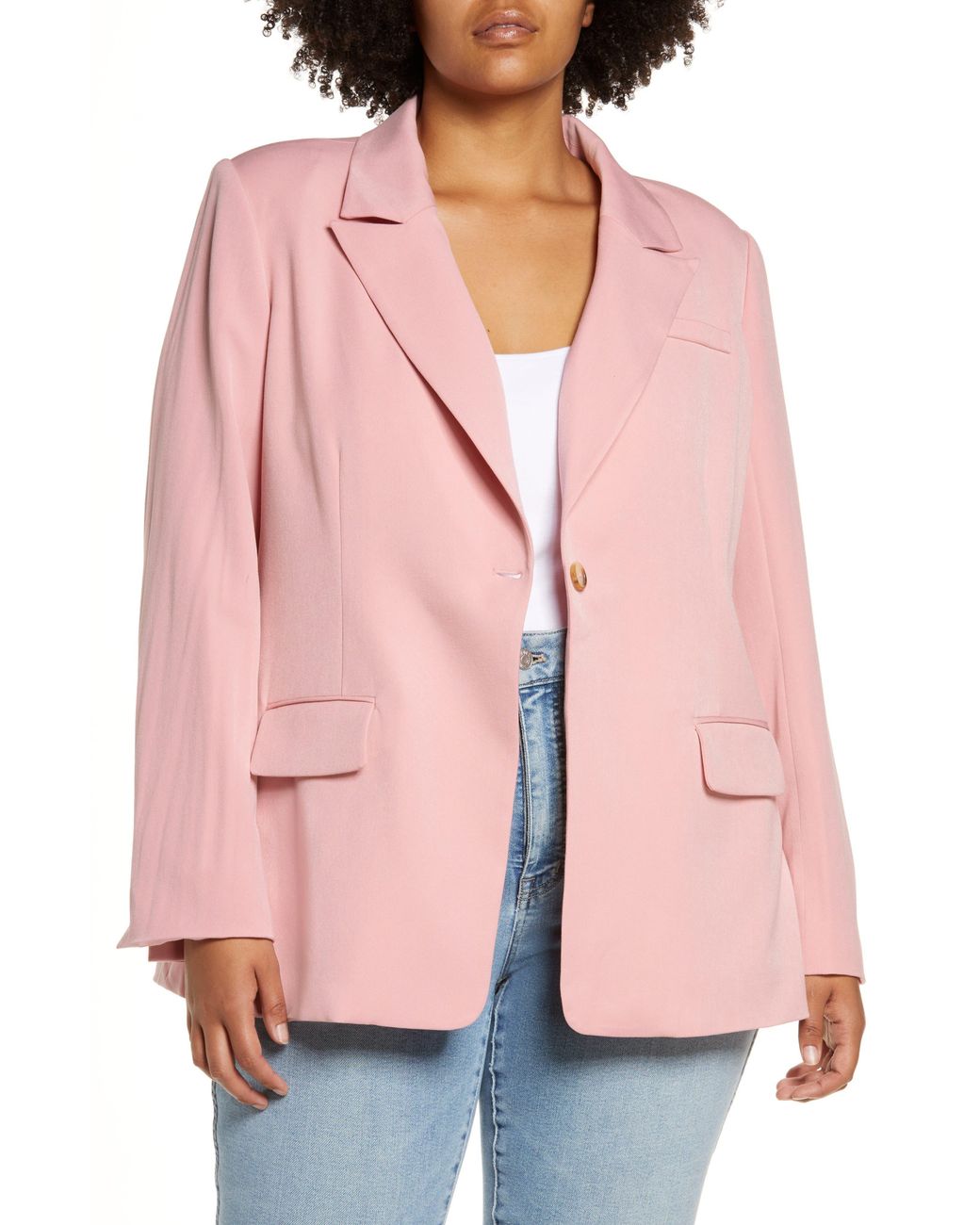 11 Honor Olivia Boyfriend Blazer In Pretty Pink At Nordstrom Rack