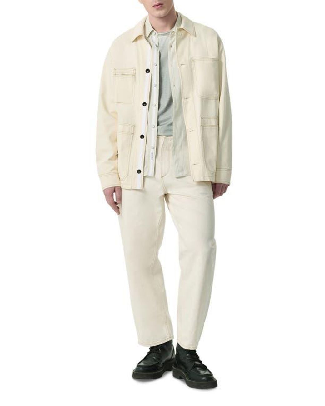 Rag & Bone Natural Graham Denim Chore Jacket for men